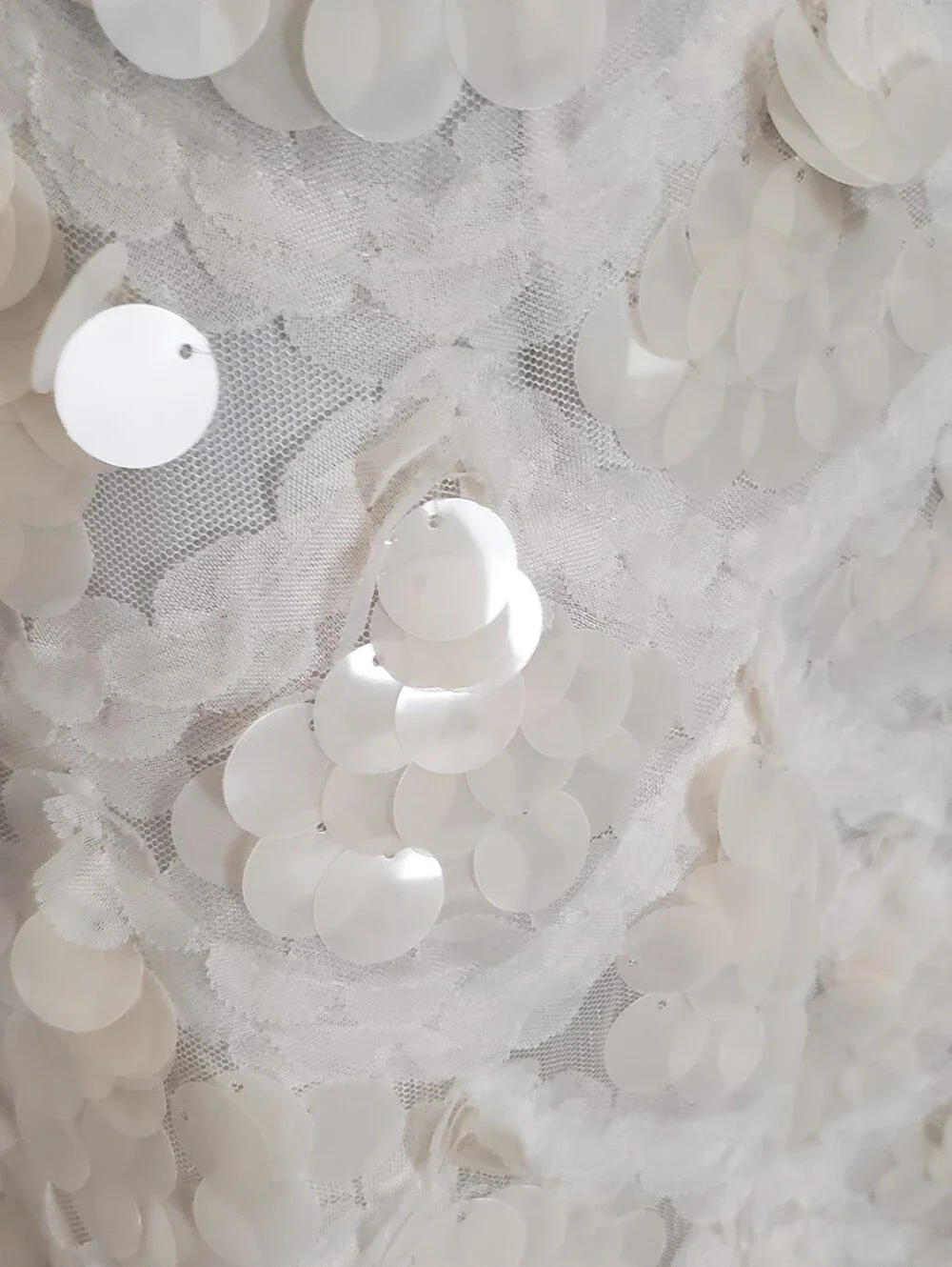 En Saison Ivory Sequin Slip Dress